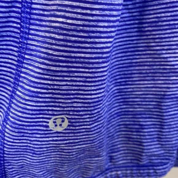 LULULEMON Retro Catch Me If You Can Tank Top Purple Stripe Run Shelf Bra Size 2 - Picture 7 of 14